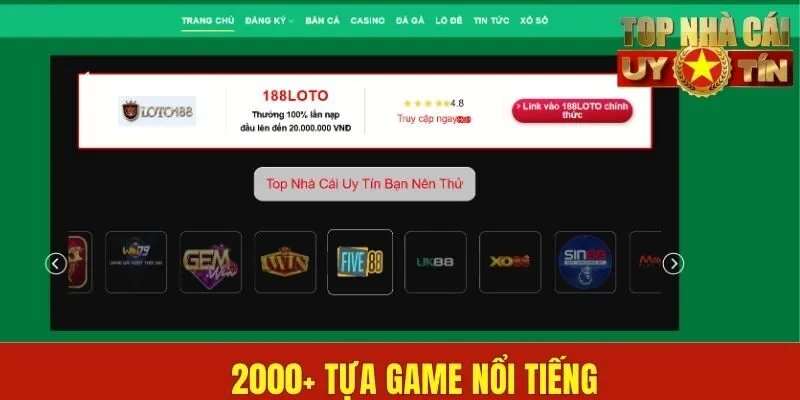 2000+ tựa game nổi tiếng