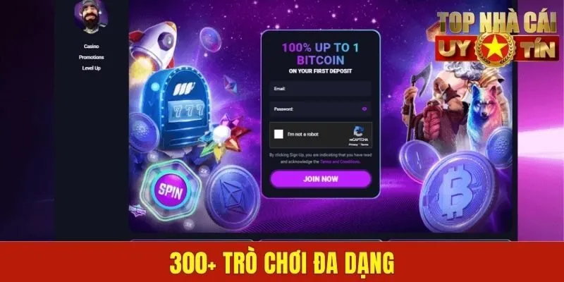 300+ trò chơi đa dạng hấp dẫn