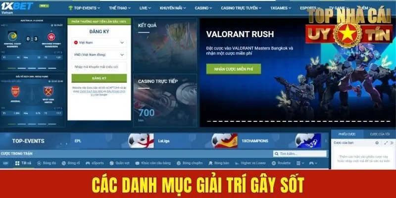 Các danh mục giải trí gây sốt