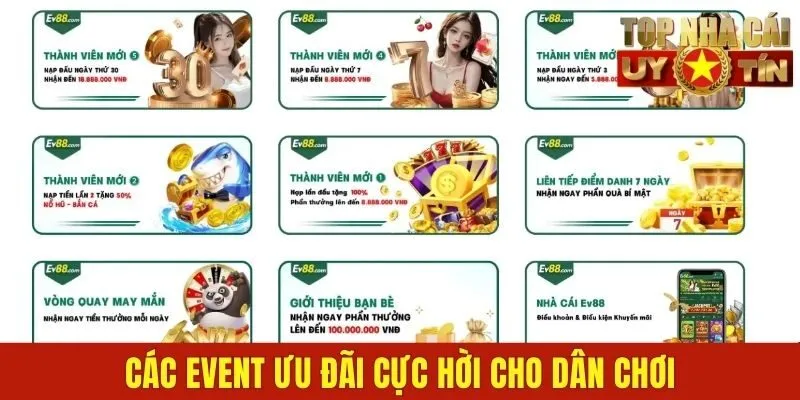 Các event ưu đãi cực hời cho dân chơi