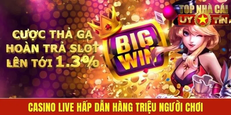 Casino live hấp dẫn hàng triệu người chơi