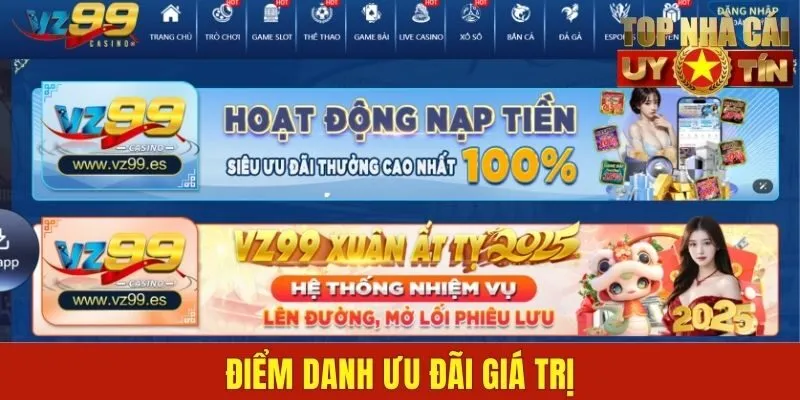 Điểm danh ưu đãi giá trị