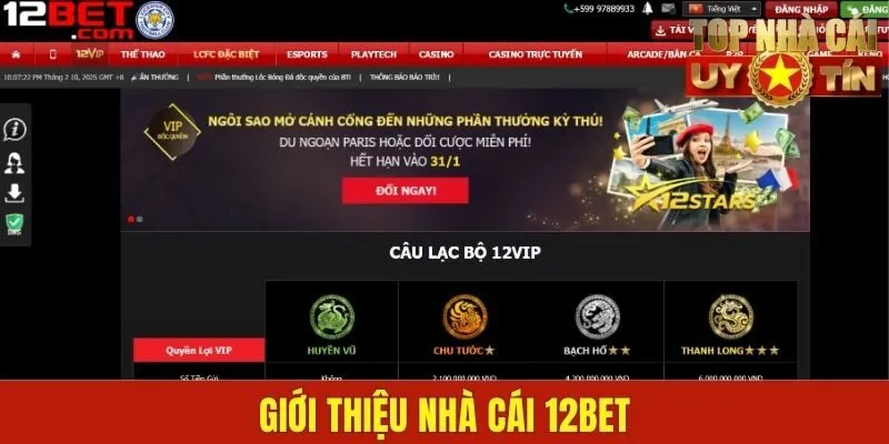 Giới thiệu nhà cái 12Bet