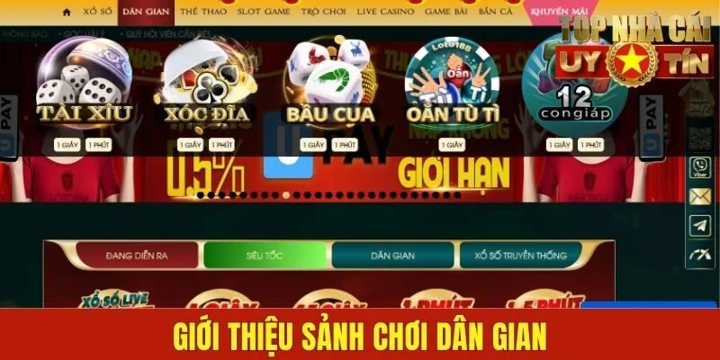 Giới thiệu sảnh chơi Dân gian