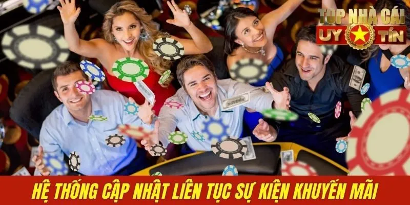 Hệ thống cập nhật liên tục sự kiện khuyến mãi