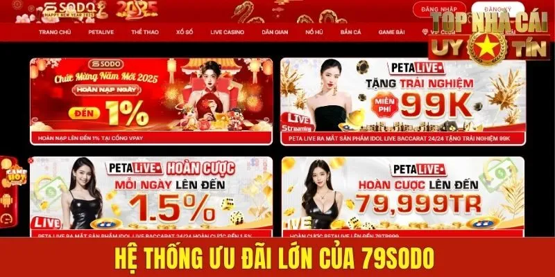 Hệ thống ưu đãi lớn của 79sodo
