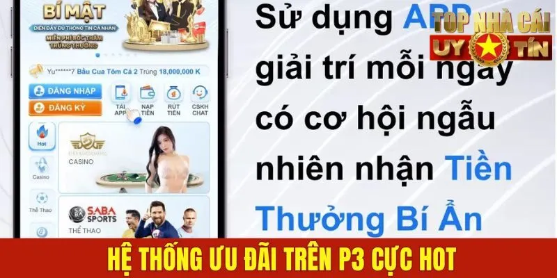 Hệ thống ưu đãi trên P3 cực hot