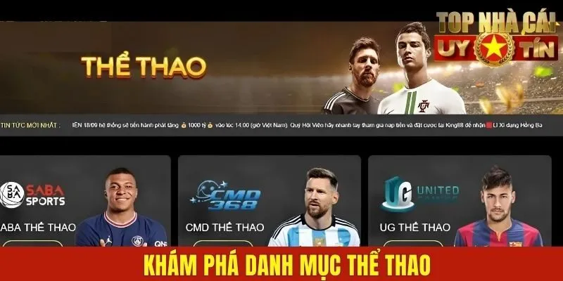 Khám phá danh mục thể thao