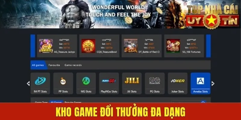 Kho game đổi thưởng đa dạng