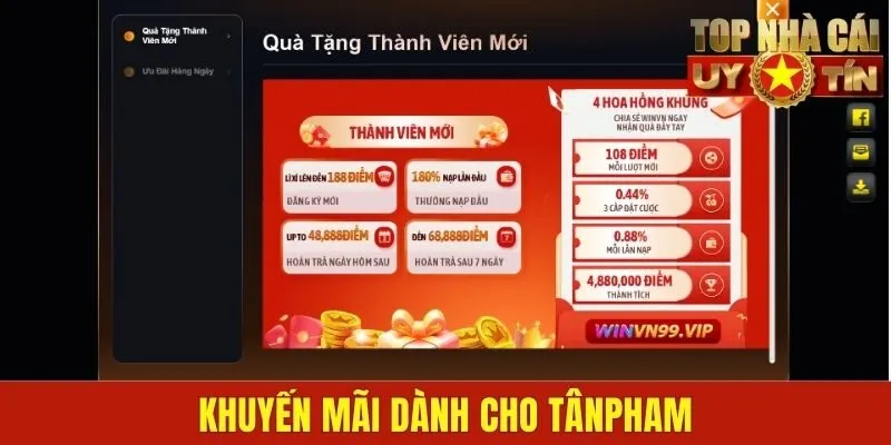 Khuyến mãi dành cho tân thủ
