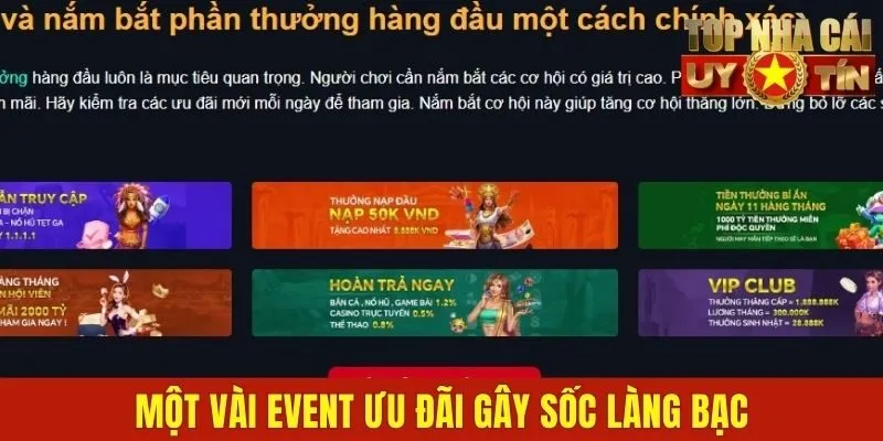 Một vài event ưu đãi gây sốc làng bạc