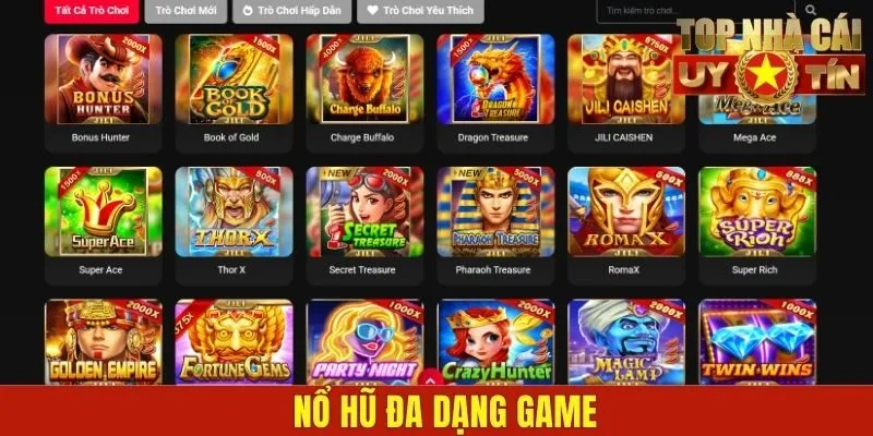 Nổ hũ đa dạng game