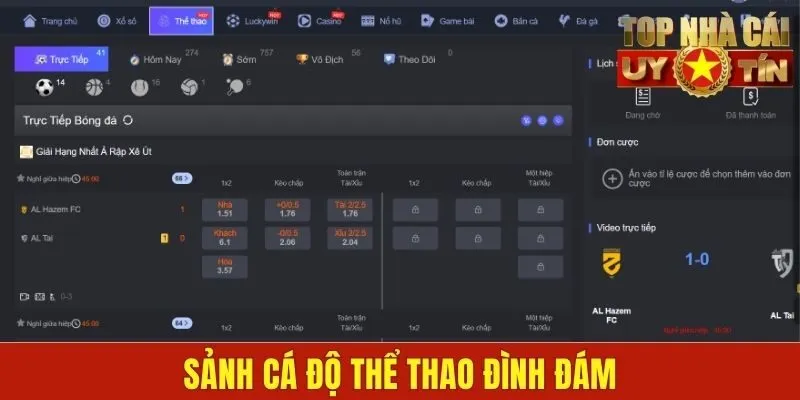 Sảnh cá độ thể thao đình đám