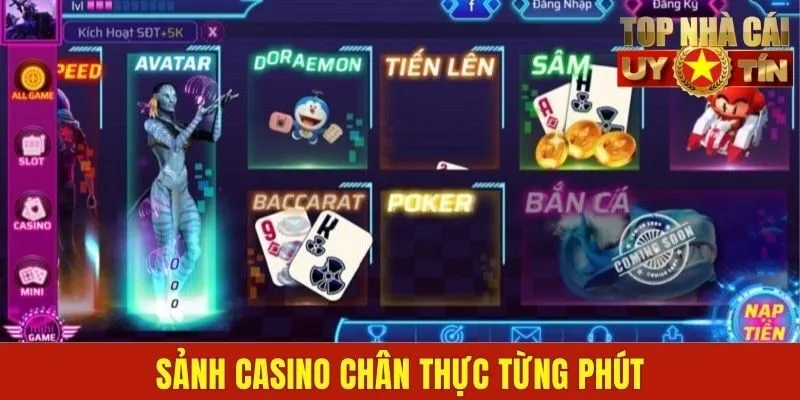 Sảnh casino chân thực từng phút