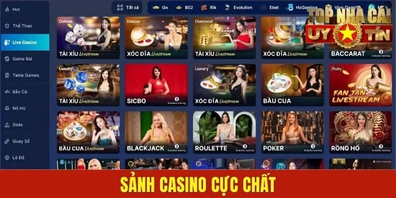 Sảnh casino cực chất