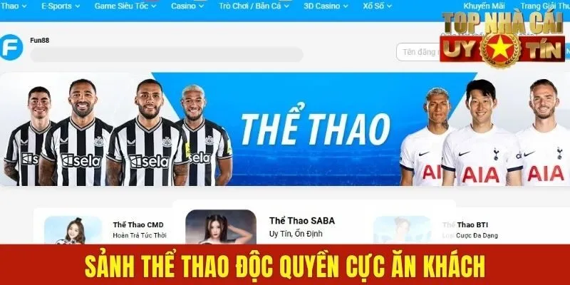 Sảnh thể thao độc quyền cực ăn khách