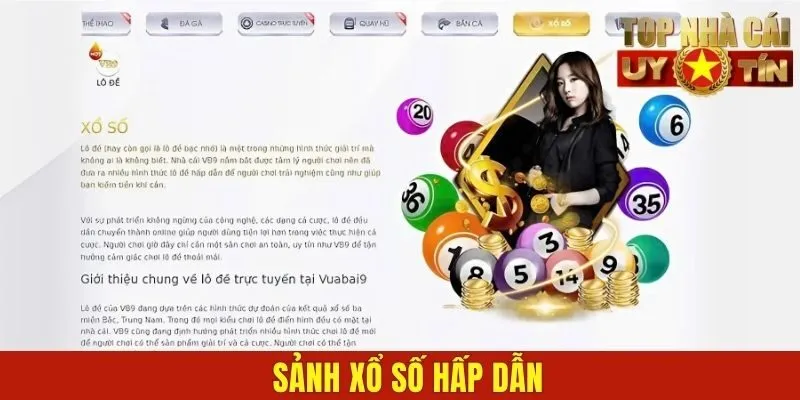 Sảnh xổ số hấp dẫn