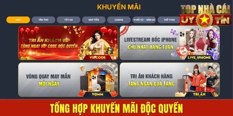 Tổng hợp khuyến mãi độc quyền