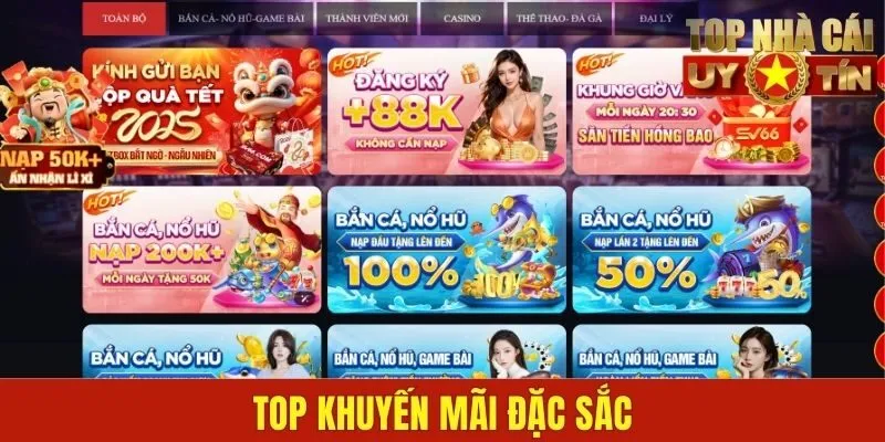 Top khuyến mãi đặc sắc