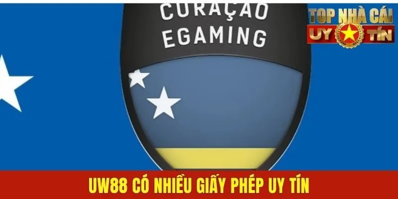 UW88 có nhiều giấy phép uy tín