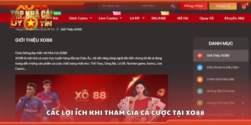 Các lợi ích khi tham gia cá cược tại XO88