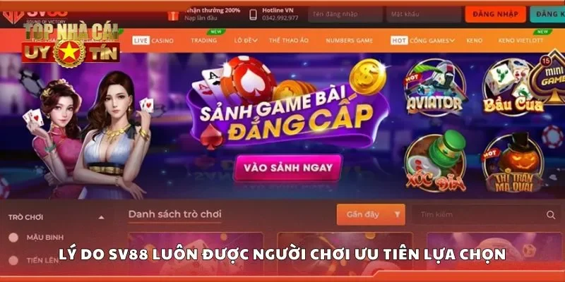 Lý do SV88 luôn được người chơi ưu tiên lựa chọn
