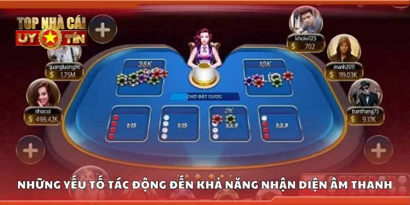 Những yếu tố tác động đến khả năng nhận diện âm thanh