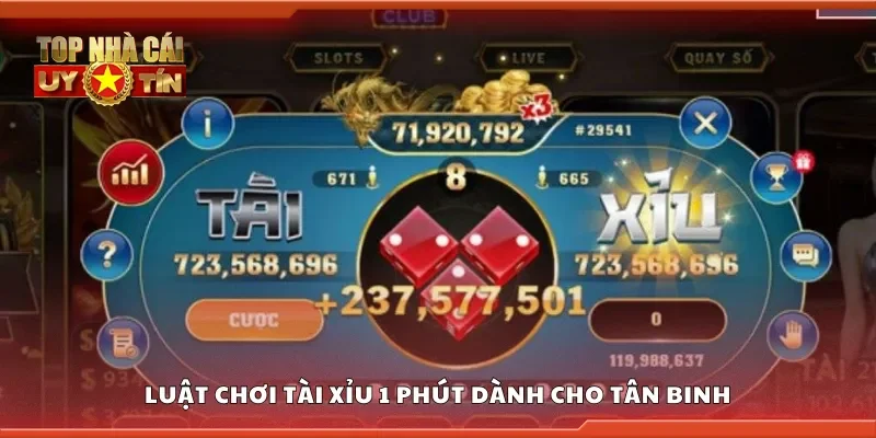 Tìm hiểu luật chơi tài xỉu 1 phút dành cho tân binh