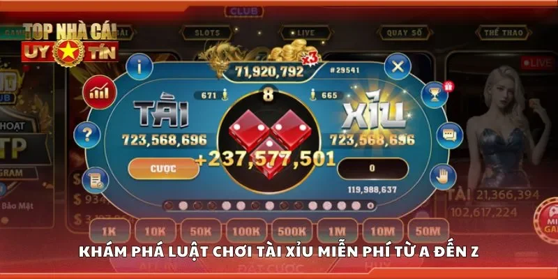 Khám phá luật chơi tài xỉu miễn phí từ a đến z