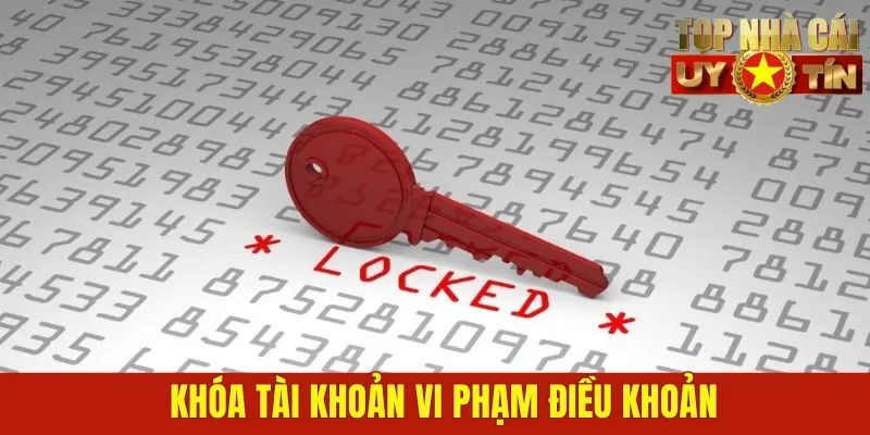 Khóa tài khoản vi phạm điều khoản