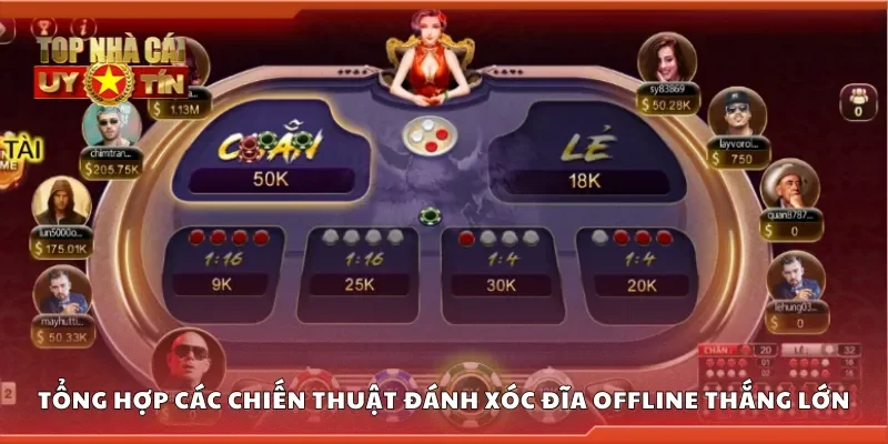 Tổng hợp các chiến thuật đánh xóc đĩa offline thắng lớn