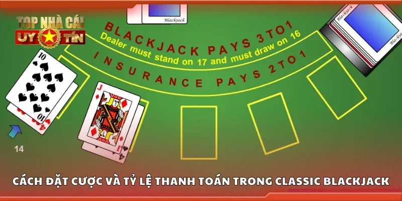 Cách đặt cược và tỷ lệ thanh toán trong Classic Blackjack