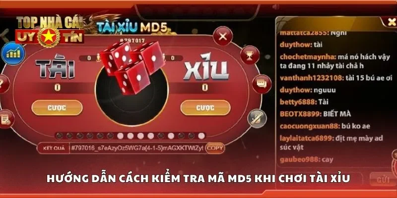 Hướng dẫn cách kiểm tra mã MD5 khi chơi tài xỉu