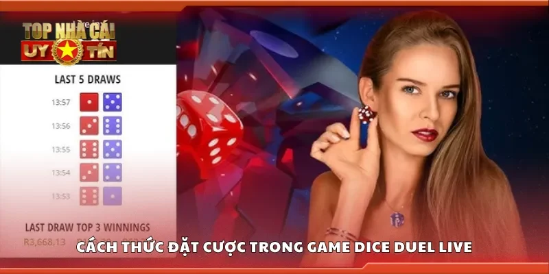 Cách thức đặt cược trong game dice duel live