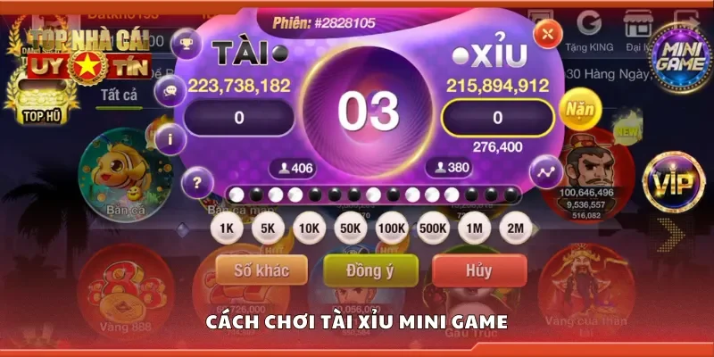 Cách thức chơi tài xỉu mini game