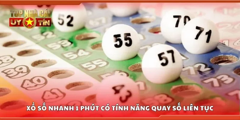 Xổ số nhanh 1 phút có tính năng quay số liên tục