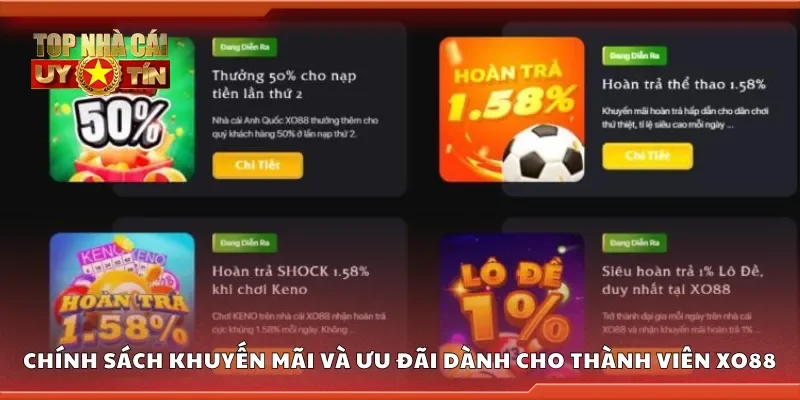 Khuyến mãi và ưu đãi dành cho thành viên XO88