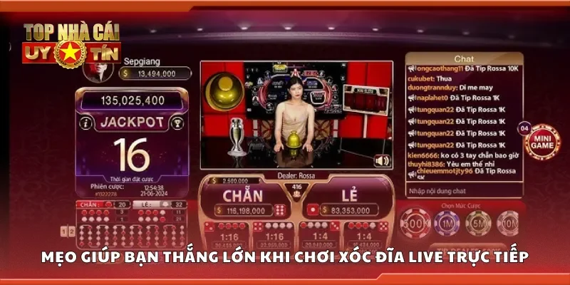 Mẹo giúp bạn thắng lớn khi chơi xóc đĩa live trực tiếp