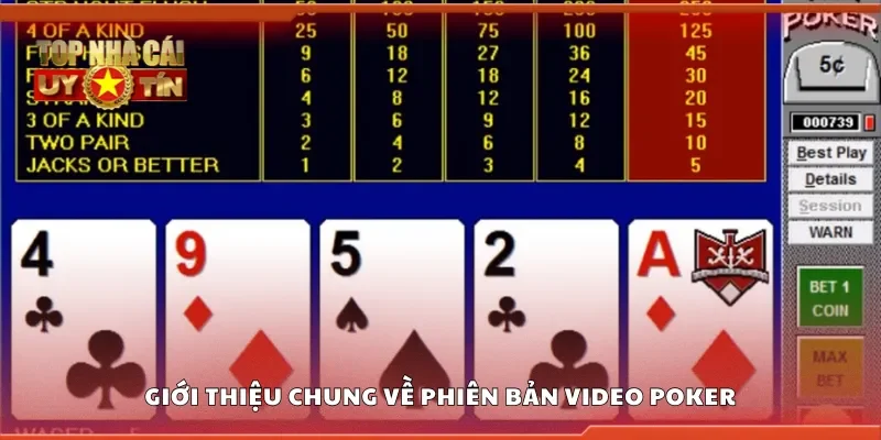 Giới thiệu chung về phiên bản video poker