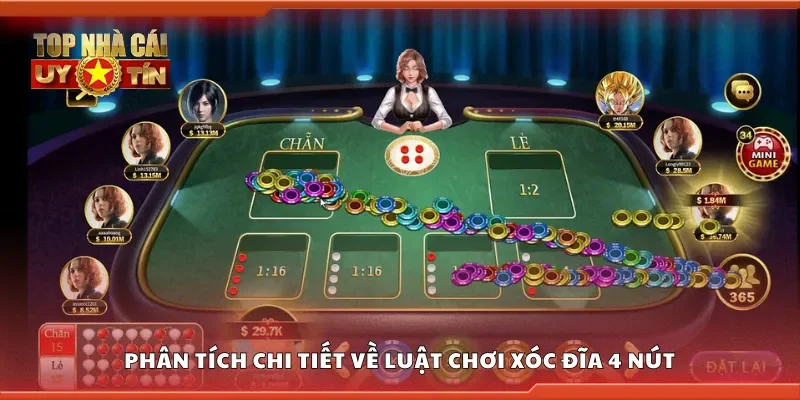 Phân tích chi tiết về luật chơi xóc đĩa 4 nút