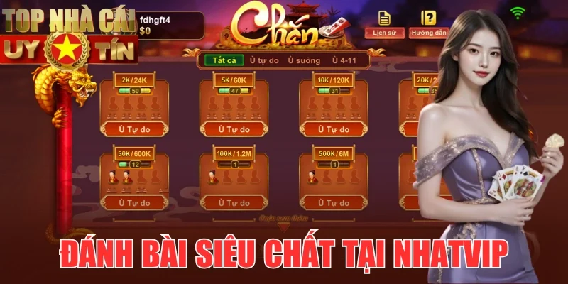 Đánh bài nhận thưởng cực chất từ Nhatvip